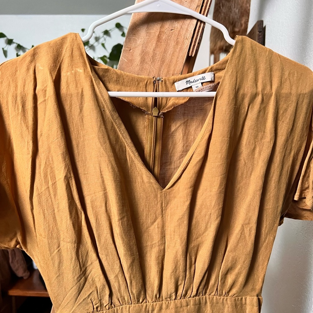 Madewell Golden V-Neck Dress
